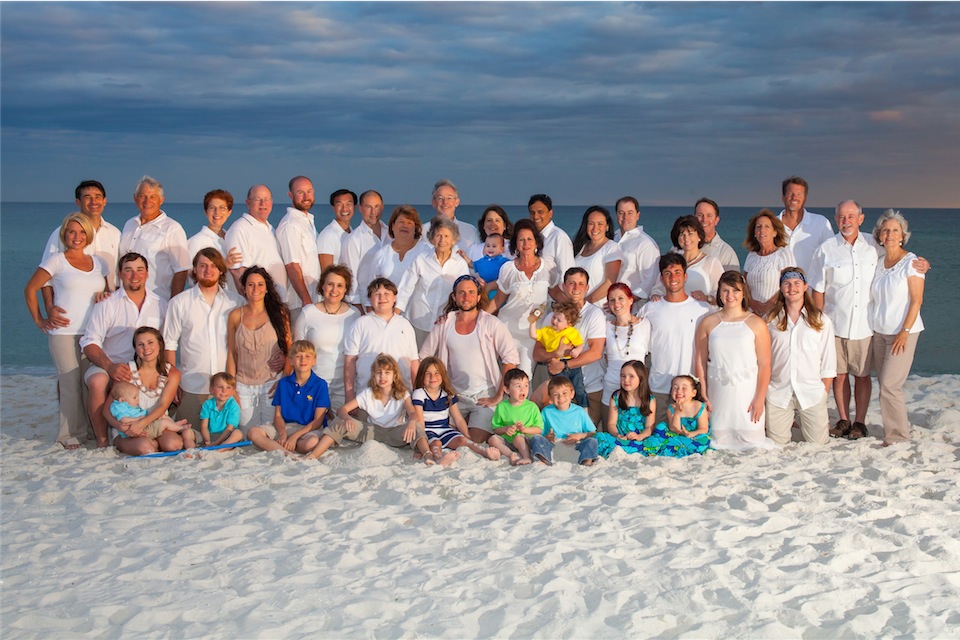 Pensacola Beach Large Family Portrait Session