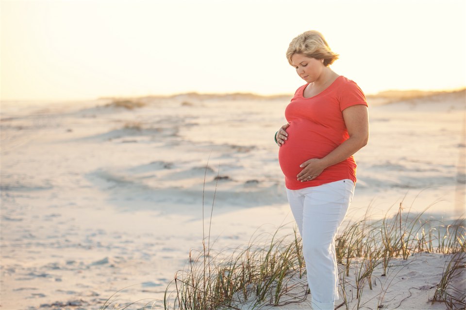 Navarre Beach Couples Maternity Portrait Session